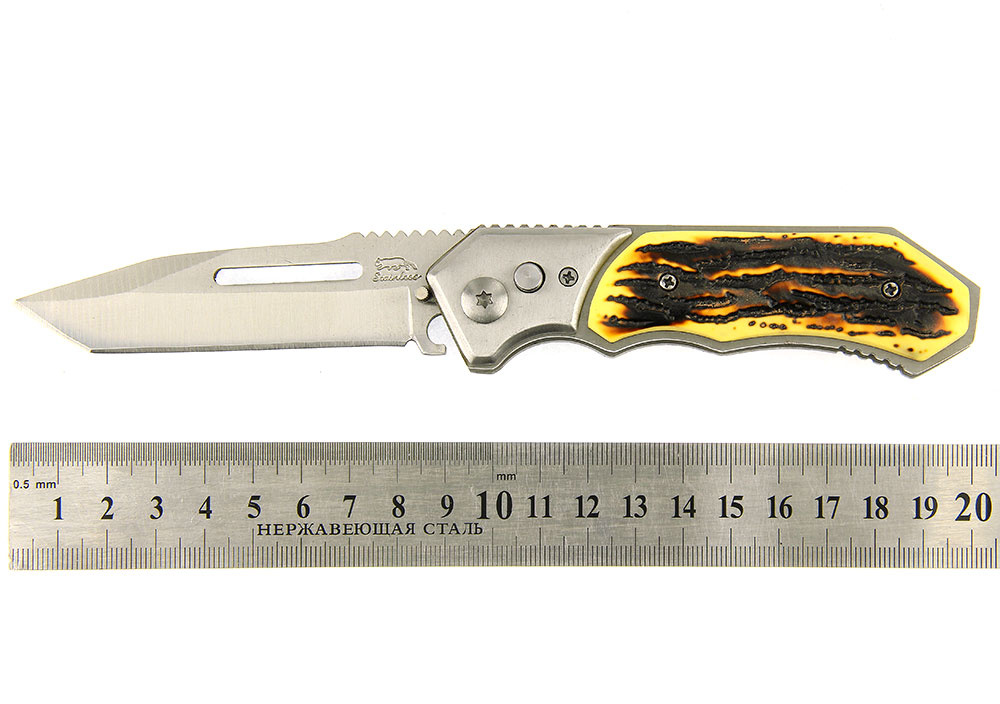 Нож складной ручка кость кноп. 20см 561А