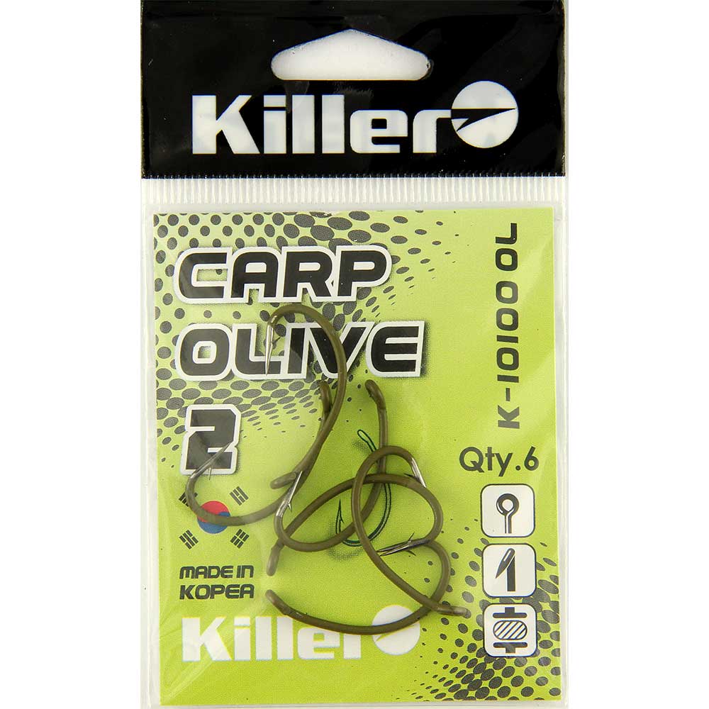 Крючки Killer CARP OLIVE №2  (10100 OL)