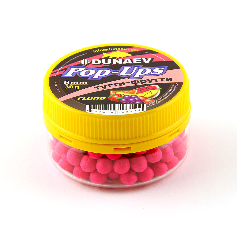 Бойлы DUNAEV POP-UP 6мм Тутти-Фрутти (30г)