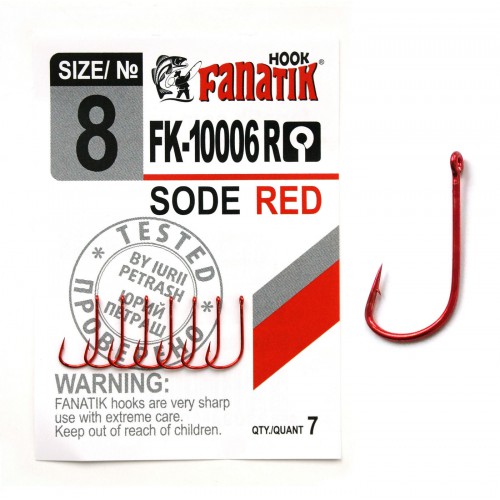 Крючки FANATIK FK-10006 SODE Red №8 (7шт)