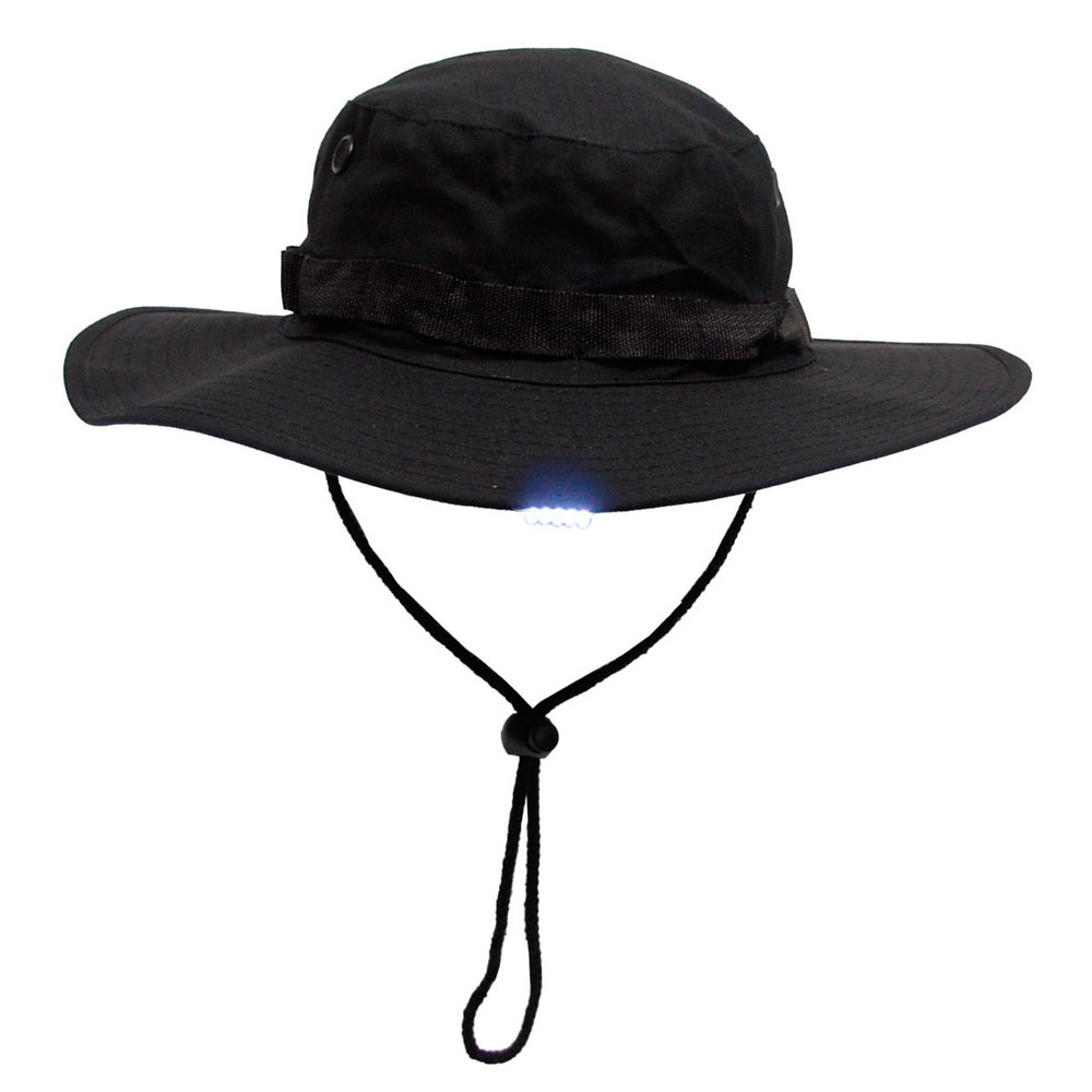 Шляпа черная с фонариком