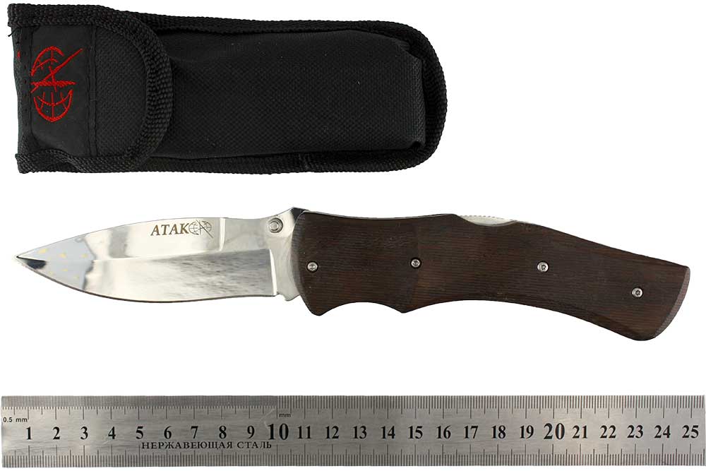 Нож скл. S126 Атака дерево чехол 