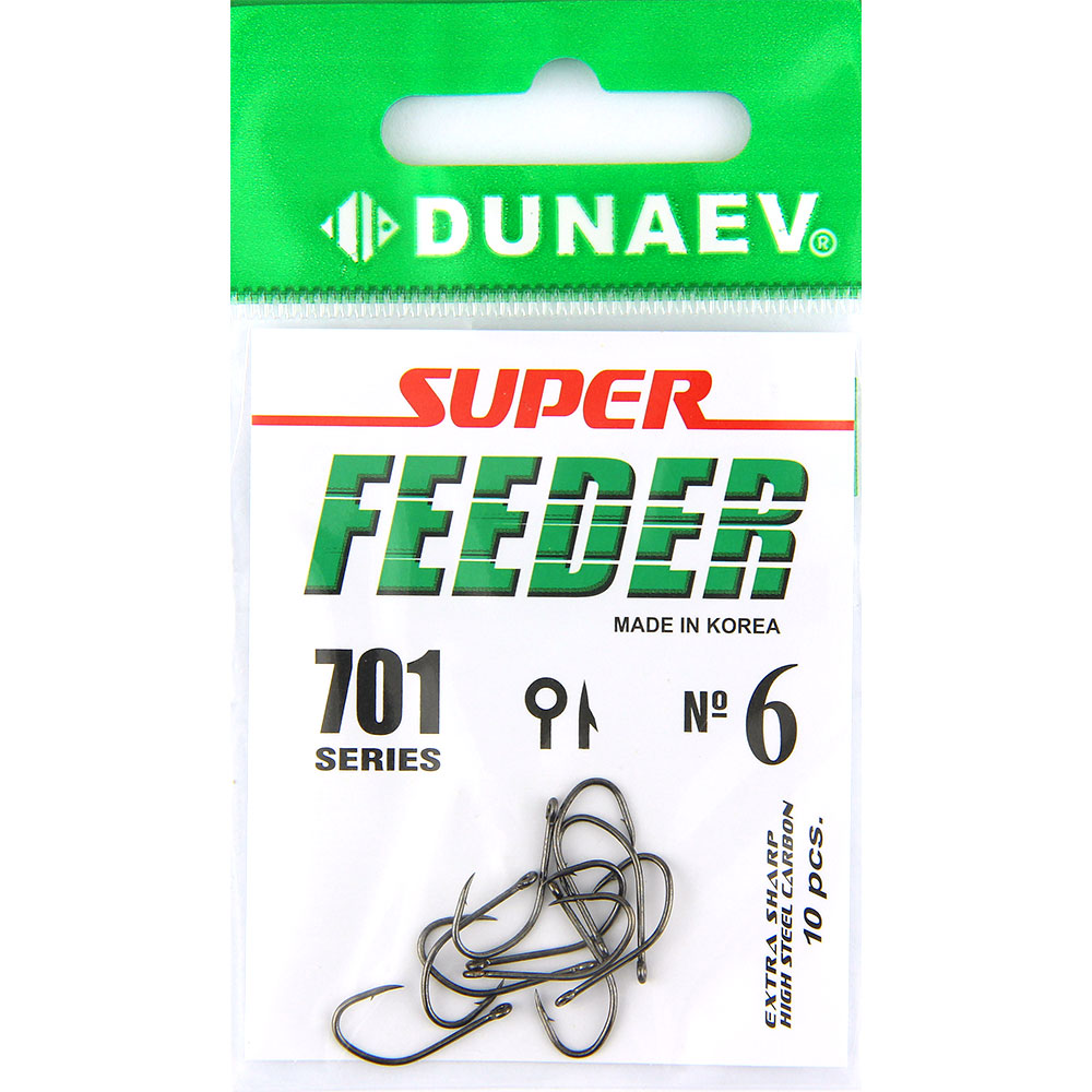 Крючок Dunaev Super Feeder 701 #6 (упак. 10 шт)
