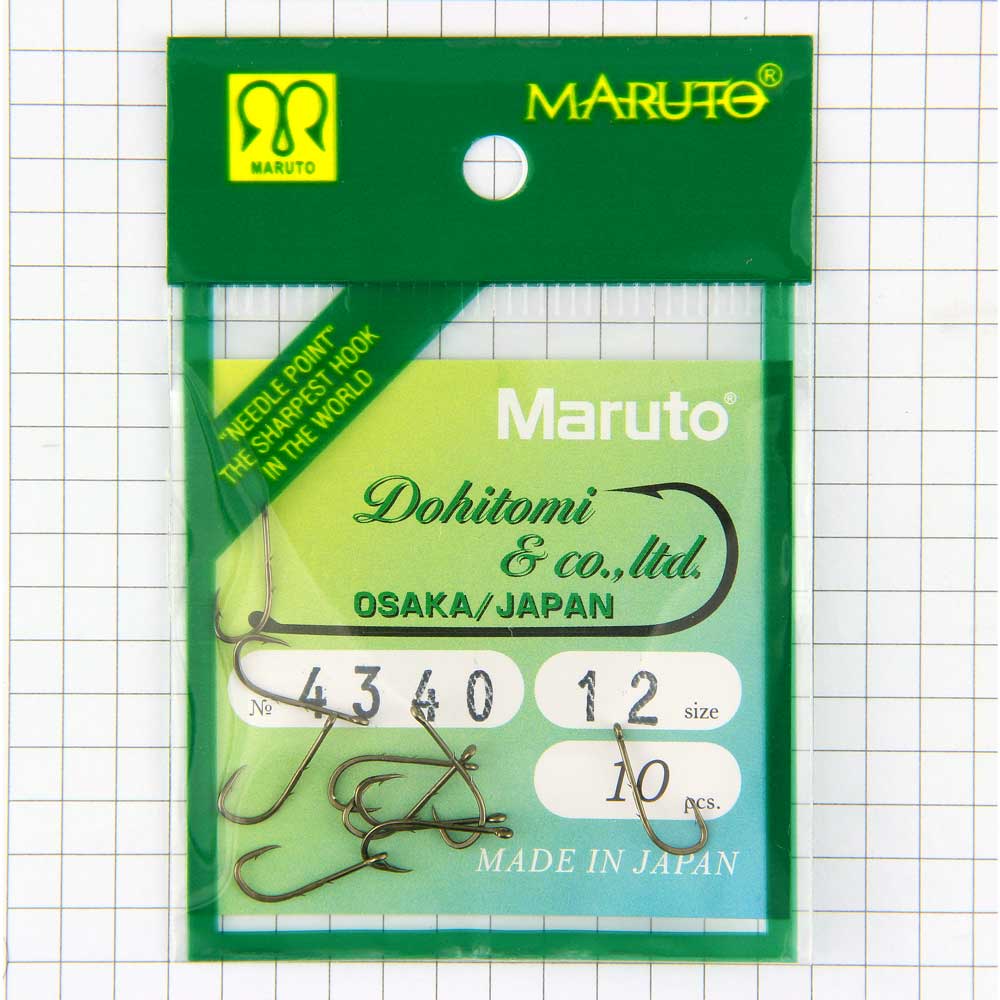 Крючки Maruto 4340 BR №12 (10шт.) универсал