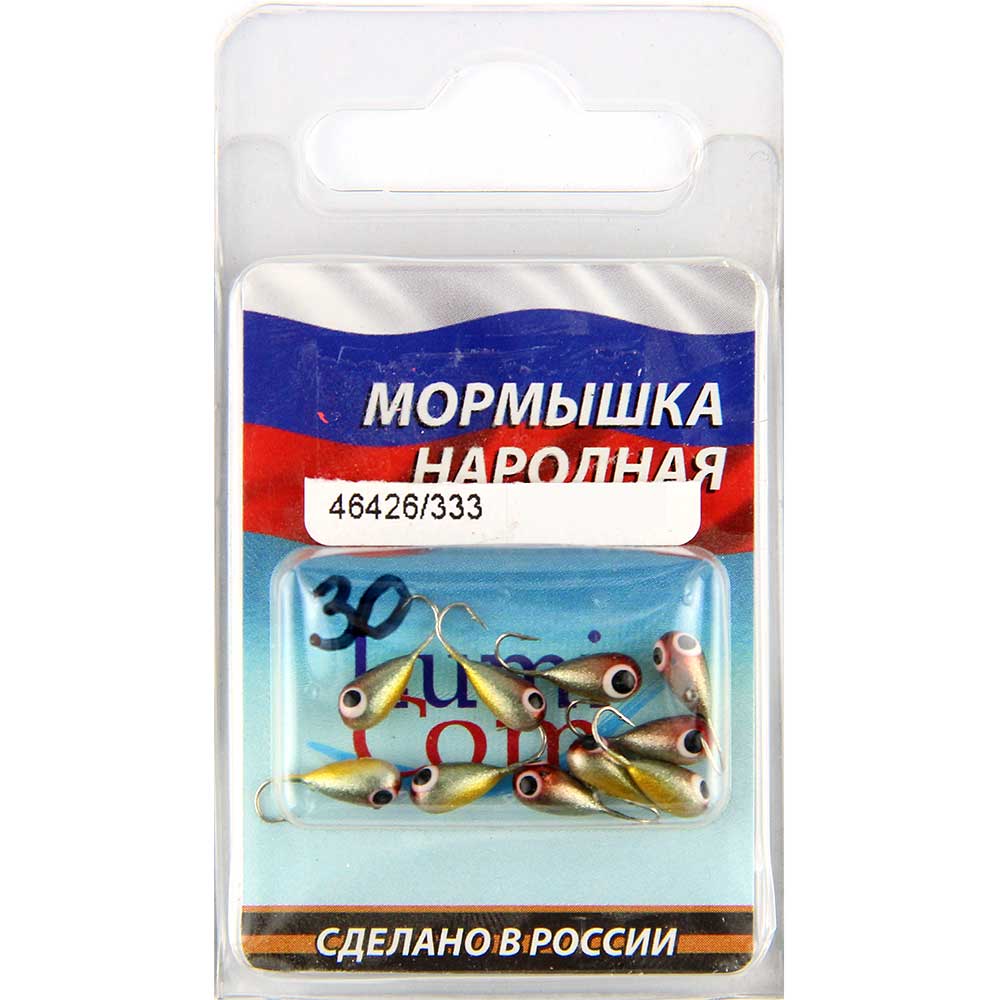Мормышка вольфрам Капля с отверст.d3мм (литая-покраска #333)