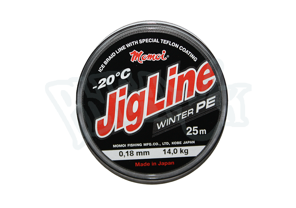 Леска-шнур JigLine Winter 25м (0.14;0.16,018,020,024) ) серый