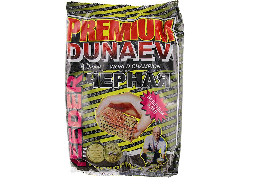Прикормка "DUNAEV-PREMIUM" 1 кг Фидер Черная