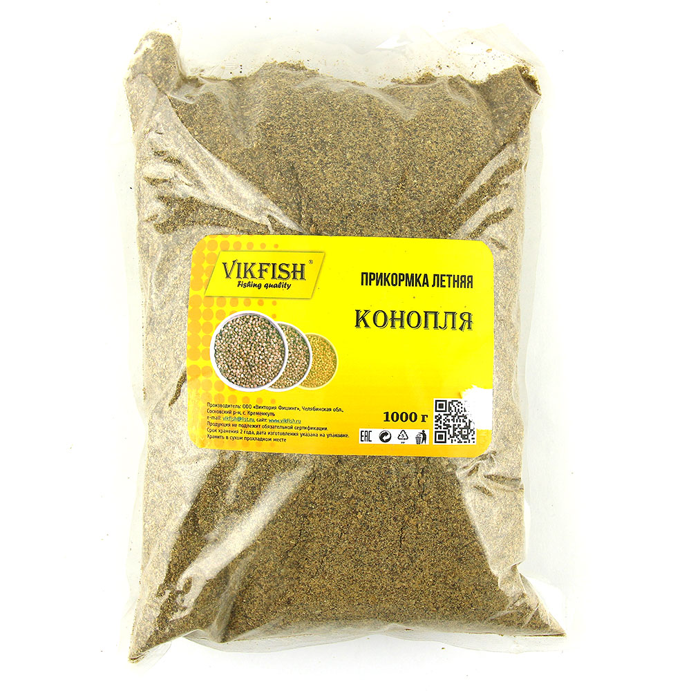 Прикормка VIKFISH Летняя Конопля 1000гр