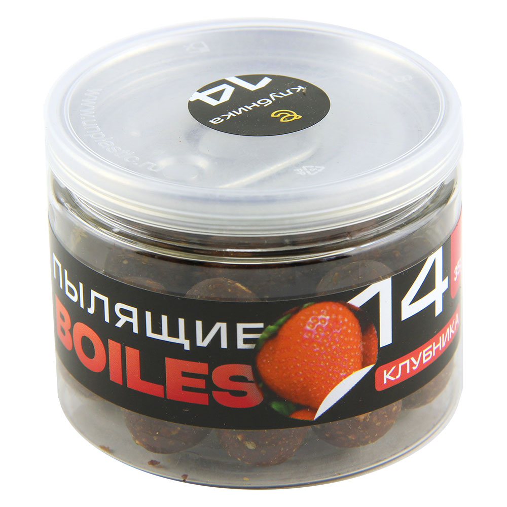 Бойлы CARPELLA Пылящие 14мм Клубника (35г)