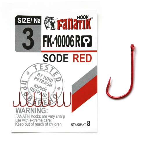 Крючки FANATIK FK-10006 SODE Red №3 (8шт)