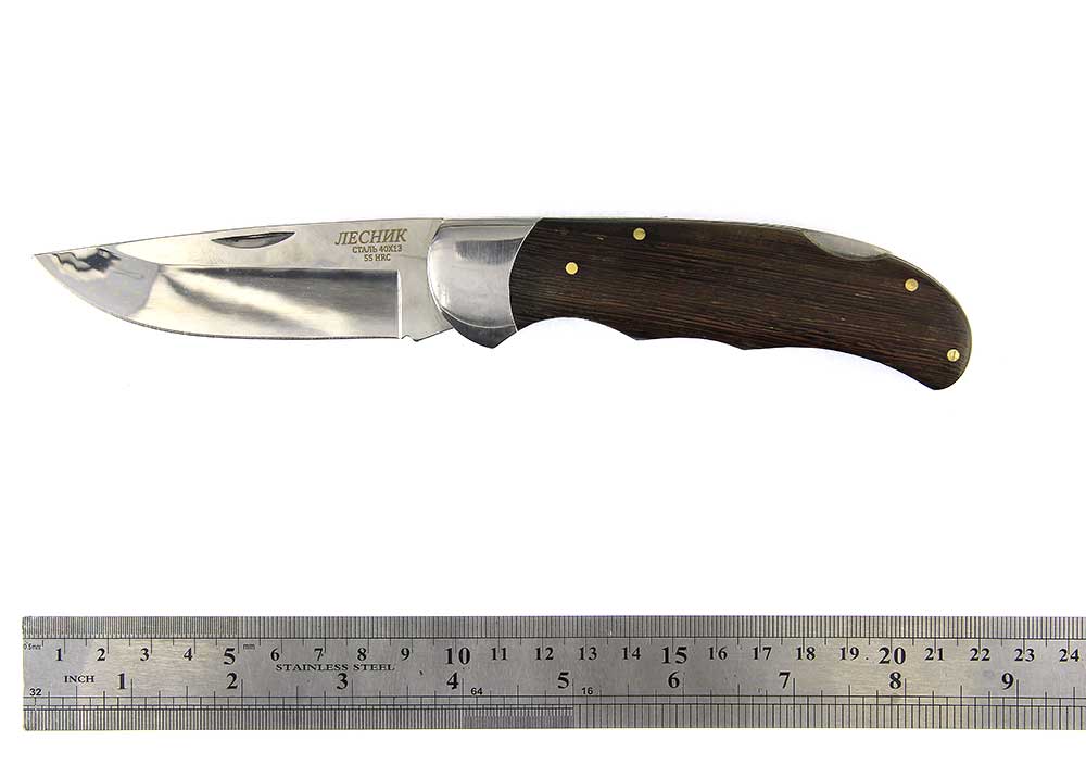 Нож скл. S107 Лесник дерево чехол