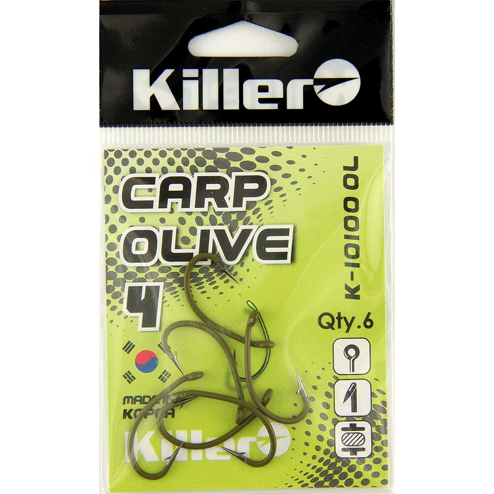 Крючки Killer CARP OLIVE №4  (10100 OL)