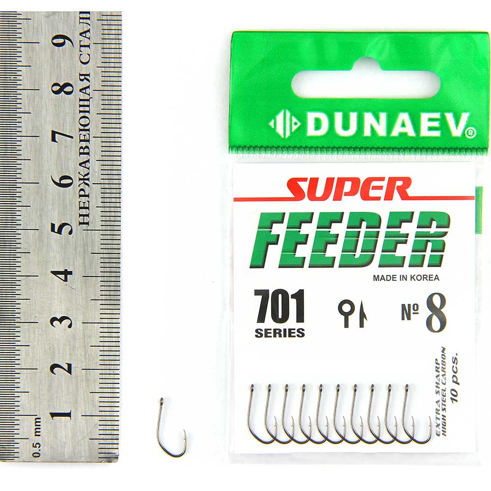 Крючок Dunaev Super Feeder 701 #8 (упак. 10 шт)