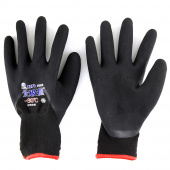 Перчатки обрезиненные утепленные  черные -30 #306