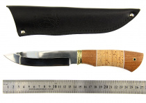 Нож Окский Рысь ст.95х18 рукоять венге, береста, дюраль, фибра 