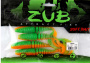 Приманка ZUB-TWIST 150мм-4шт, (цвет 022) зелено-оранжевый