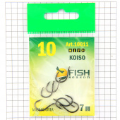 Крючок KOISO-RING №10 с ушком, покрытие BN (10 шт)