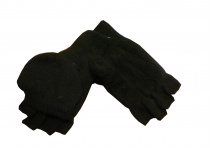 Перчатки-варежки б\п вязанные черные