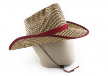 Шляпа солома-4 (жесткая солома+ткань)