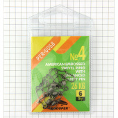 Вертлюг с карабином PER-0058 №4 26кг(6шт/уп) Grouper