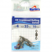 Вертлюг "Marlin's" SH1004-004 DE Impressed Rolling Swivels уп. 10 шт. SH1004-004