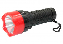 Фонарь ручной диод-1 пластик черно-красный Flashlight (LY-688)