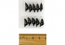 Мормышка вольф Муравей с ушком (14#/0.7g) (064)  обмазка черная