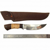 Нож Окский Амур-2 ст.65х13 Граб венге дюраль береста 