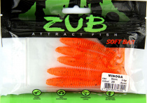Приманка ZUB-MINOGA  90мм-5шт, (цвет 250) морковный с блестками