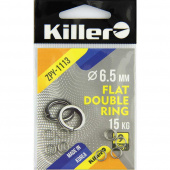 Кольцо заводное Flat Double Ring 6,5*0,7мм  (1113)