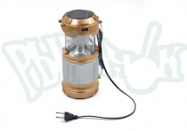 Фонарь в палатку диод-1+лампа на солн,батарее,раздвижн,USB (ZM-9599)