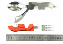 Нож мульти (ложка+вилка+нож+открывашка) металл (603,608)