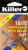 Вертлюг тройной Crossline with beads 14*16 (1006)