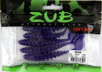 Приманка ZUB-SHAD  90мм-5шт, (цвет 610) фиолетовый с блестками