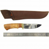 Нож Окский Барсук ст.95х18 сапели,береста, литье латунь