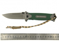 Нож скл. BROWNING 0075 с фиксатором на пояс и шнурком