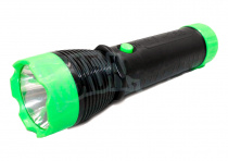 Фонарь ручной пластик, черно-зеленый (два в одном) (BJ-288)