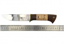 Нож Окский Ирбис ст.95х18 дерево Венге с берестой (240)