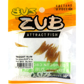 Приманка ZUB-MAGGOT SLIM 22мм-20шт, (цвет 911) машинное масло с блестками
