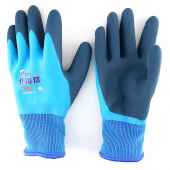 Перчатки обрезиненные утепленные синие -30 #303