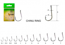 Крючок FISH CHINU-RING №0,3 с ушком, покрытие BN (10шт)