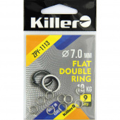 Кольцо заводное Flat Double Ring 7,0*0,8мм  (1113)