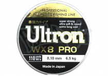 Леска плетенка ULTRON WX 8 PRO 100м(0.10мм) 6.5кг, хаки