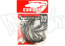 Крючки офсетные Condor Wide Range Worm,серия KAYRO,№3/0 цв.blak nikel,(10шт) (215283/0BN)