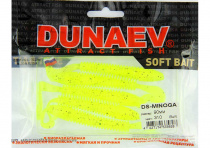 Приманка DS-MINOGA 90мм-5шт, цвет (310) желтый, блестки черные