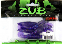 Приманка ZUB-WIBRA  90мм-5шт, (цвет 610) фиолетовый с блестками