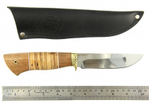 Нож Окский Белка ст.95х18 сапели,береста,рисунок полное литье